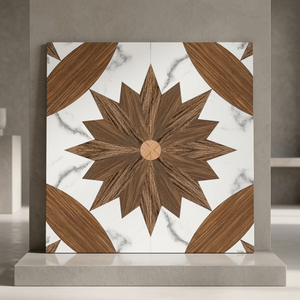 Dalles de terrasse en bois à grain naturel, emboîtables, 30x30cm, pour patio extérieur, 800x800mm - Product Image 5