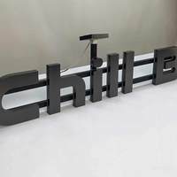 Enseigne rétroéclairée LED en acier inoxydable antirouille avec logo personnalisé, lettres lumineuses pour mur de bureau d'entreprise