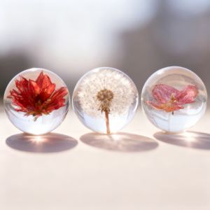 Custom Dried Flower Resin Ball Paperweight Handmade Resin Flower Ball Craft for Souvenir <b>Gift</b> Wedding <b>Gift</b> Promotion - Product Image 4