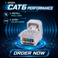 K&R-8210 Altı Kategorili Bilgi Ağı Modülü Beyaz PC/QSn6.5-0.1 Kalay-fosfor Bronz Gövde Altın Kaplama Kontaklar Dayanıklı