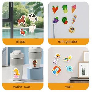 Juguetes de Viaje para Bebés y Niños, 6 Estilos de Pegatinas Reutilizables para Ventanas, Espejos, Botellas de Agua, Refrigeradores, Libros de Pegatinas Reutilizables para Niños Pequeños - Product Image 2