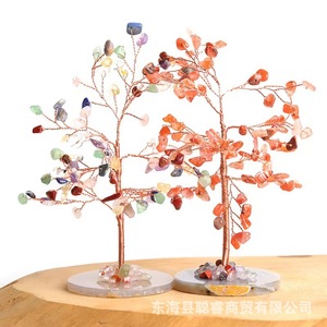 <b>Crystal</b> <b>Tree</b> Ornament With Agate Base Handmade DIY Craft Home Office Desk Decoration Wishing <b>Tree</b> Money <b>Tree</b> - Product Image 5