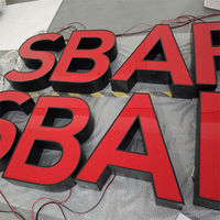 Logo LED 3D Lumineux Personnalisé, Lettres LED Extérieures à Éclairage Frontal, Grandes Lettres Illuminées pour Magasin Commercial