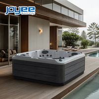 Vente flash : Spa hydro-massage extérieur moderne pour jardin et hôtel JOYEE, 5 personnes, autoportant, en acrylique, avec éclairage LED