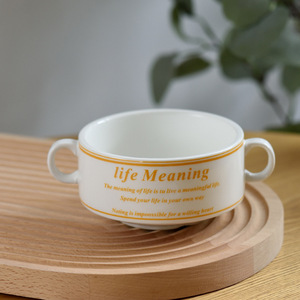 Bol à soupe en céramique alphabet, Simple, rétro alphabet en céramique, pour dessert domestique, bol binaural <span class=keywords><strong>de</strong></span> ménage, vente directe, d'usine - Product Image 6