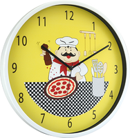 Horloge murale analogique à quartz silencieuse, à affichage à aiguille simple, avec motifs abstraits amusants, design traditionnel et style antique