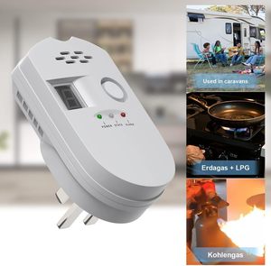 EU UK Mỹ Cắm Gas Alarm, LPG | Khí Tự Nhiên | Than Gas Leak Detector, Plug-In Gas Alarm Với Hiển Thị Kỹ Thuật Số - Product Image 4