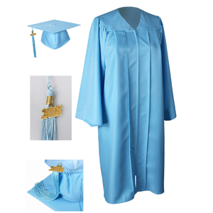 Túnica <span class=keywords><strong>de</strong></span> Graduación Negra Transpirable Tejida con Birrete y Chal, Uniforme Personalizado para Adultos <span class=keywords><strong>de</strong></span> Universidad para Ceremonia <span class=keywords><strong>de</strong></span> Graduación, 100% Poliéster - Product Image 3