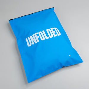 Custom Own Logo Blue Plastic Zip <b>Packing</b> <b>Bag</b> for <b>Clothing</b> <b>Packing</b> Frosted Biodegradable Plastic Zipper <b>Bag</b> Packaging - Product Image 3