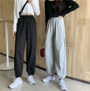 Spring and autumn 2026 new loose casual sports long <b>pants</b> elastic waist straight leg <b>pants</b> - Product Image 3