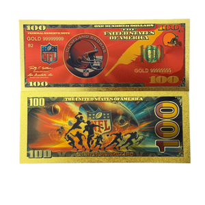 Uang Kertas Sepak Bola 32 Model Amerika 2026 Berlapis Emas 24K untuk Hadiah - Product Image 3