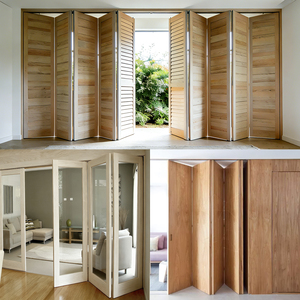 BETOCI 25mm Thin Panel Folding Door <b>Hardware</b> Hanging Trackless Complete Set for Wooden Partition Doors - Product Image 2