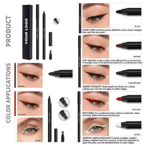 Eyeliner Private Label solido Eyeliner impermeabile cremoso a lunga durata Vegan a prova di macchie nero Eyeliner in Gel a matita <span class=keywords><strong>occhi</strong></span> - Product Image 6