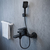 Ensemble de robinet coulissant à double usage mural en laiton pour ensemble de douche de salle de bain et mitigeur de robinet de baignoire