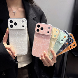 Funda de Teléfono Original Convertida en Forma de Concha Marina para iPhone 17 16 15 Pro Max, Carcasa Iridiscente con Textura Degradada Brillante - Product Image 3