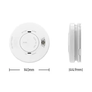 The New Listing Buzzer Fire Alarms System Smoke Detector With 9v Battery Power Home Dual Power Interconnection