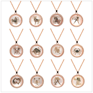 <span class=keywords><strong>Collar</strong></span> <span class=keywords><strong>de</strong></span> Latón Plateado con Concha <span class=keywords><strong>de</strong></span> Nácar <span class=keywords><strong>de</strong></span> los 12 Signos del Zodiaco, Precio Directo <span class=keywords><strong>de</strong></span> Fábrica, Gran Oferta, con la Mejor Calidad y Bajo Precio - Product Image 5