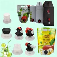 Pochettes souples personnalisées pour eau minérale et jus, avec valve jetable en PE, idéales pour le camping, les concerts et les festivals de musique