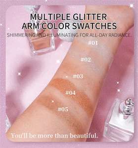 Label pribadi krim berkilau Tubuh Makeup Minyak berkilau tubuh Highlighter cair mencerahkan seksi cahaya Glitter Highlighter - Product Image 4