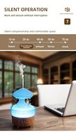 Nuage de pluie Humidificateur de champignon Diffuseur 7 couleurs Led Lumières Timing Diffuseur d'huiles essentielles Gouttes de pluie Humidificateur d'air Cadeau maison