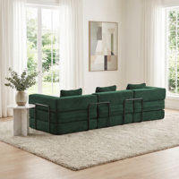 USA Lager Kostenloser Versand Cord-Polster Wohnzimmer Komprimiertes Modulares Ecksofa-Set