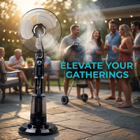 Ventilateur brumisateur oscillant sur pied avec grand réservoir d'eau de 42 L pour la vente en gros