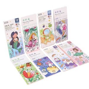 สมุดระบายสีวาดเส้นขยุกขยิกสำหรับเด็กอนุบาลวาดภาพด้วยสีน้ำ - Product Image 5