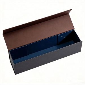 Custom Luxury Magnetic Clamshell <b>Box</b> with Matt Lamination & Embossing | High-End Hard Cardboard Red Wine & Beer Packaging - Product Image 3