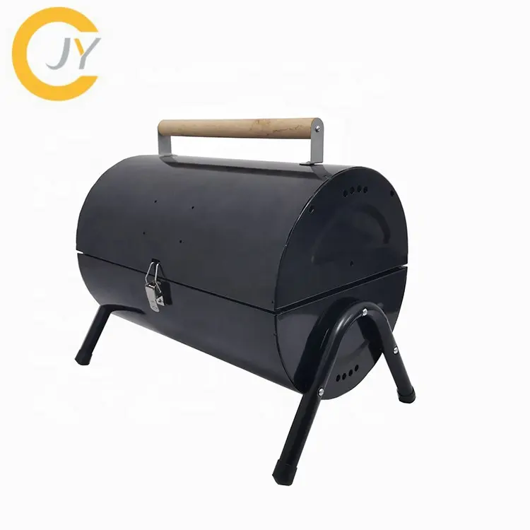 Picknick Camping tragbare Raucher Grill Grill Stahl tragbare Holzkohle Grill mit Griff
