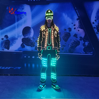Mode Offres Spéciales EL Costumes LED Vêtements Costumes Lumineux Chaussures Rougeoyantes Vêtements Légers Performance Porter pour Hommes
