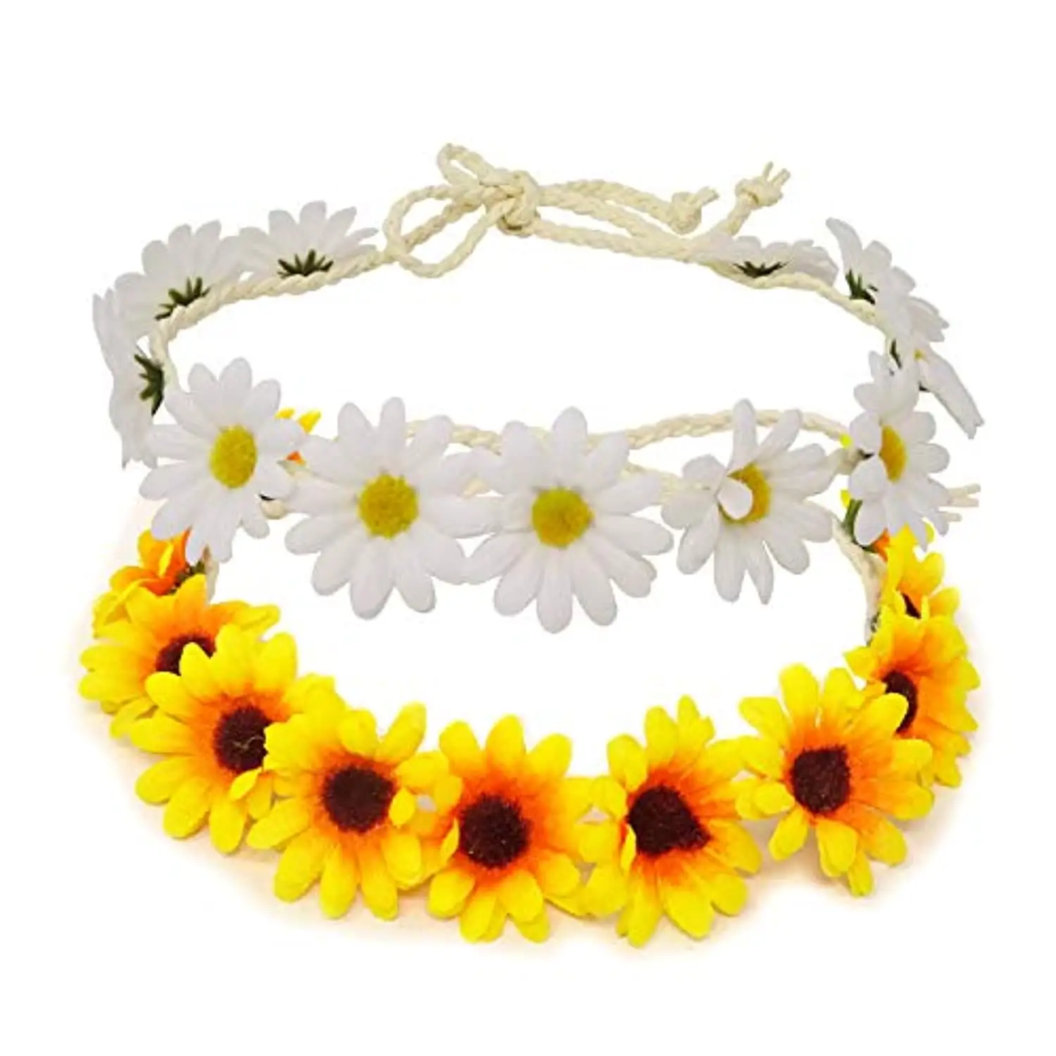 Fashion Boho Style Floral Hairband Wedding Bridal Hair Accessories Flower Headband Tiara Artificial Sunflower Crown