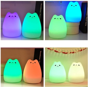 <strong>Night</strong> <strong>Light</strong> for Kids Portable Silicone Colorful LED Smile Cute Kawaii Nightlight <strong>Cat</strong> Lamp Baby <strong>Night</strong> <strong>Light</strong> - Product Image 6