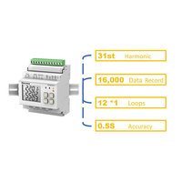 Moniteur d'énergie triphasé sans fil Lora avec CTs, compteur d'énergie avec port Ethernet, compteur d'énergie avec 4 connecteurs RJ12
