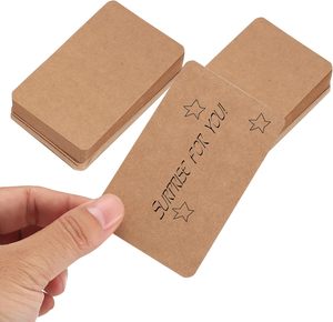 <span class=keywords><strong>France</strong></span> Carte en papier kraft vierge Vintage marron 9X5 cm Carte Flashcard, Carte de voeux Carte postale Enveloppe Jam - Product Image 3