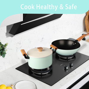 Gran oferta, utensilios <span class=keywords><strong>de</strong></span> cocina gruesos resistentes al calor, juego <span class=keywords><strong>de</strong></span> cinco piezas, juego <span class=keywords><strong>de</strong></span> ollas antiadherentes azules, Gas <span class=keywords><strong>de</strong></span> inducción <span class=keywords><strong>de</strong></span> cocina, uso General - Product Image 5