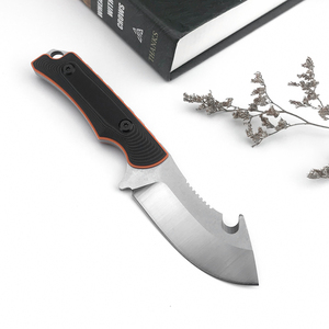 Cuchillo de Camping EDC de Hoja Fija BM 15018, Acero Inoxidable, Punta Caída, Borde Dentado, Mango Negro y Naranja, Herramienta de Supervivencia al Aire Libre OEM - Product Image 4