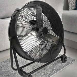 Ventilador Industrial de Aluminio de 30 Pulgadas con 3 Aspas y Marco en U, Cilindro Metálico Negro para Instalación en Exteriores - Product Image 6