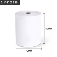 Rouleaux de papier thermique sans BPA, expédiés directement depuis notre entrepôt aux États-Unis, 80x80, 3 1/8 x 230, 50 rouleaux de papier thermique 3 1/8 x 230