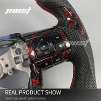 Volant LED en fibre de carbone forgée personnalisé pour Toyota Hilux 8ème génération GR Sport Revo SR5 GR-S Rogue 2016-2025