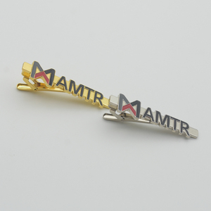 All'ingrosso Logo personalizzato in ottone oro gemelli e fermacravatte per gli uomini perni in metallo timbrato tecnica - Product Image 1