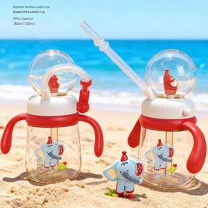 OEM Cartoon Creative PPSU Fun Children's <b>Straw</b> Water Bottle Fountain <b>Straw</b> Cup - Product Image 2