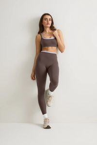 Conjunto Deportivo de Alta Calidad de 2 Piezas para Mujer, Leggings de Doble Cintura, Ropa Deportiva para Fitness y Yoga, Sujetador Deportivo con Escote Redondo Doble, Conjuntos para Gimnasio - Product Image 2