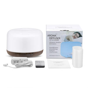 Difusor <span class=keywords><strong>de</strong></span> fragancias <span class=keywords><strong>de</strong></span> grano <span class=keywords><strong>de</strong></span> <span class=keywords><strong>madera</strong></span>, humidificador <span class=keywords><strong>de</strong></span> aire eléctrico ultrasónico <span class=keywords><strong>de</strong></span> aceite aromático con luces LED <span class=keywords><strong>de</strong></span> 7 colores para el hogar, 500ml - Product Image 5