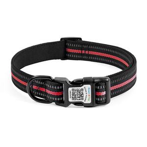 Etiqueta de identidad de Mascota de lujo ligera personalizable, código QR antipérdida, etiqueta de identificación de perro y gato, patrón de Animal sólido, <span class=keywords><strong>Collar</strong></span> de hebilla duradero - Product Image 5