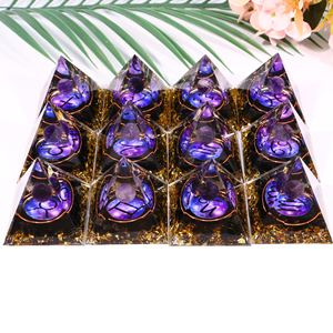 Orgone pirámides cristal <span class=keywords><strong>piedra</strong></span> preciosa <span class=keywords><strong>para</strong></span> decoración del hogar energía EMF protección piedras Chips espiritual Fengshui artesanía otro cristal - Product Image 4
