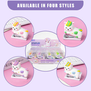 Mini Engrapadora Kawaii con Diseño de Unicornio 3D, Engrapadora de Escritorio con Forma de Animal de Dibujos Animados, Regalo Creativo de Papelería para Oficina y Escuela para Niñas - Product Image 4