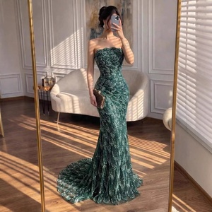 Serene Hill LA73117A <strong>Emerald</strong> Green Mermaid Evening <strong>Dress</strong> 2026 Strapless Formal Party Gowns for Red Carpet Gala Events - Product Image 1