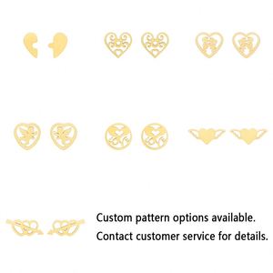 Nouvelles boucles d'oreilles clous en acier inoxydable, style mignon et romantique, pour filles et femmes - Product Image 6