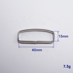 Venta al por mayor en Stock de acero inoxidable, latón macizo, anillo cuadrado de metal, cinturón de 20mm, 25mm, 30mm, 40mm - Product Image 5