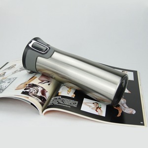 Thermos de voyage isotherme en acier inoxydable à double paroi, 500 ml, ouverture à une pression, anti-fuite, maintien au chaud 6-12 heures, pour voiture et bureau - Product Image 4